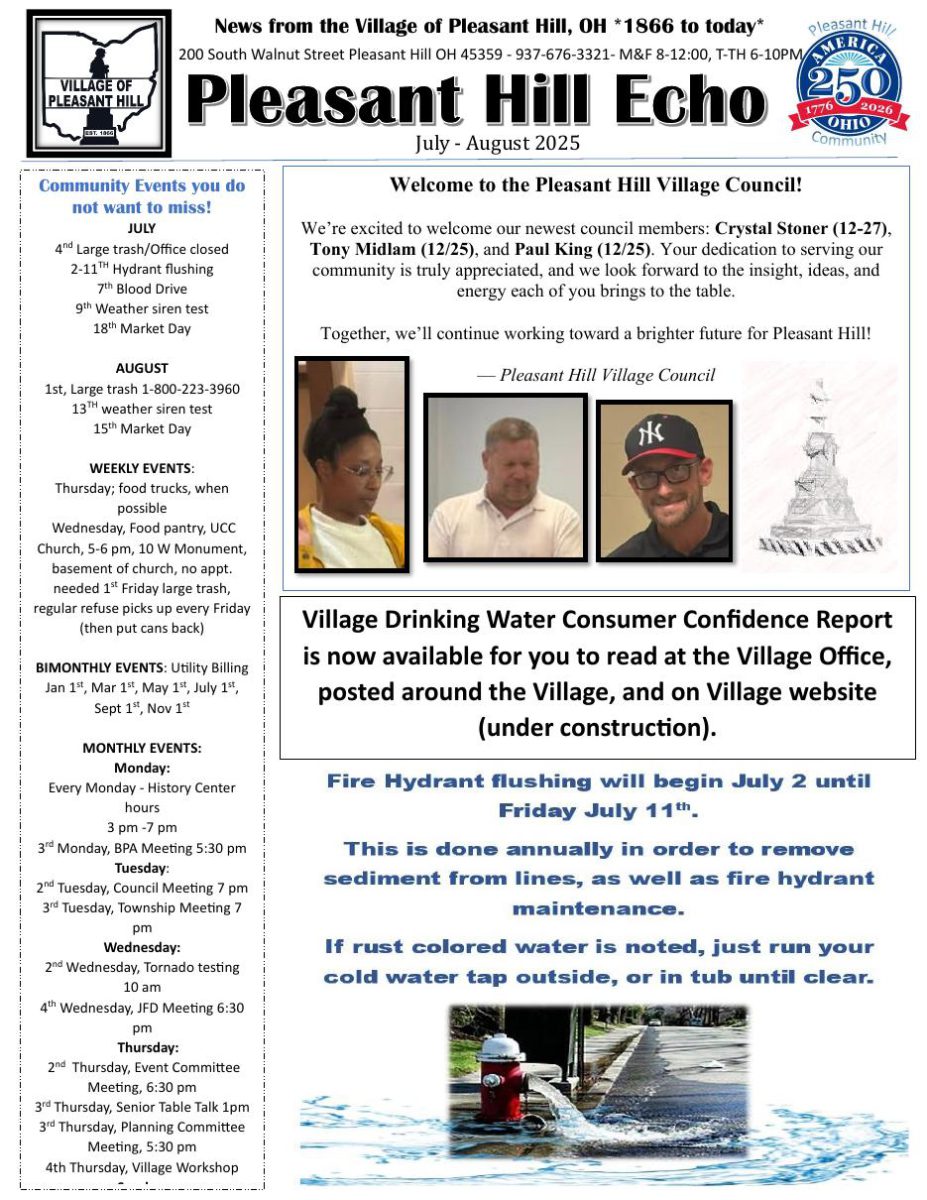 July / August 2025 Newsletter cover