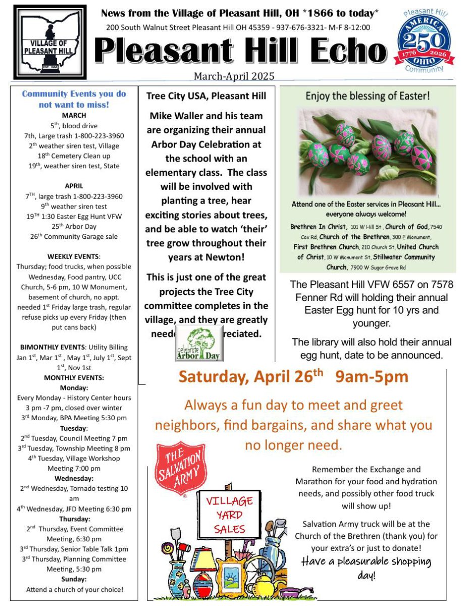 March / April 2025 Newsletter cover
