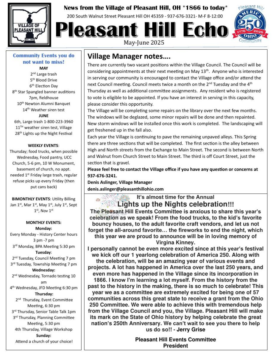 May / June 2025 Newsletter cover