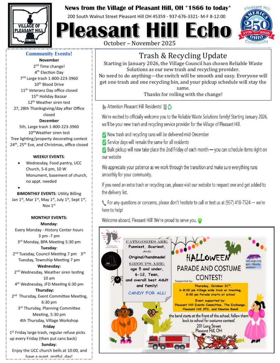 November / December 2025 Newsletter cover