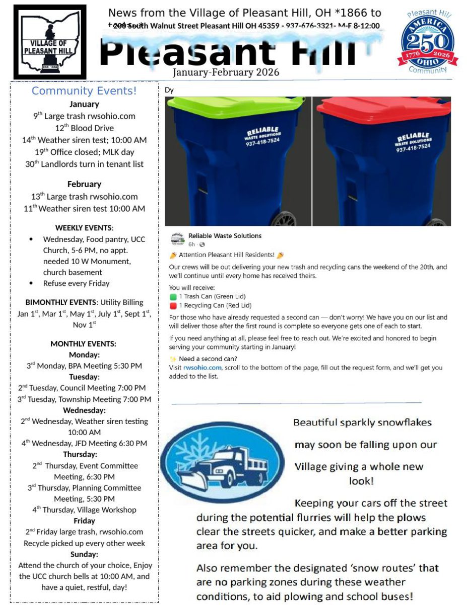 January / February 2026 Newsletter cover